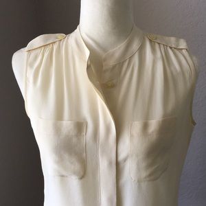 Banana Republic 100% Silk Button Down Blouse